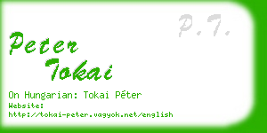 peter tokai business card