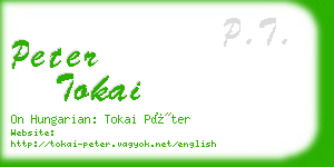 peter tokai business card